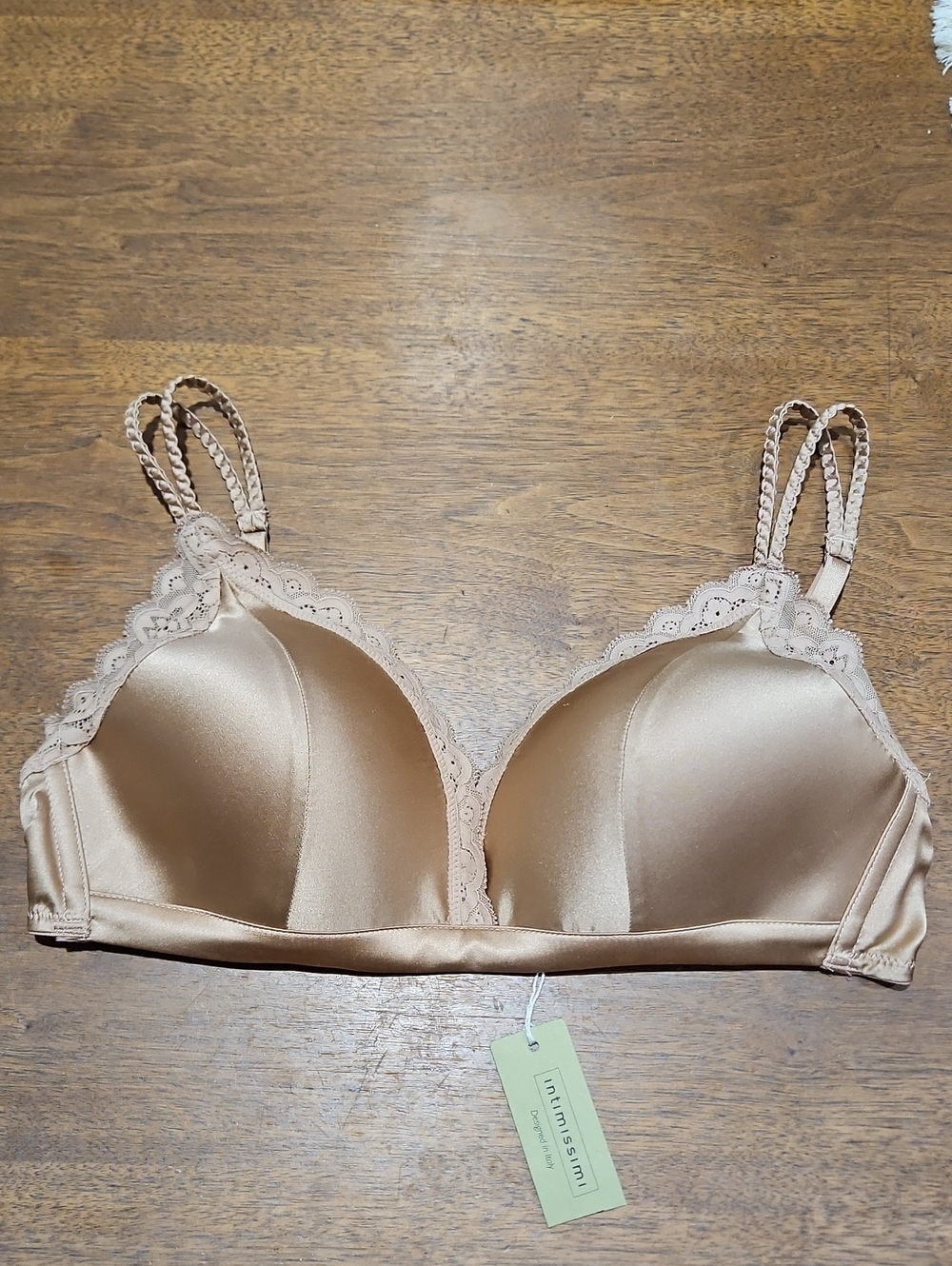 intimissimi 95% SILK Nude Bra with Braided Straps